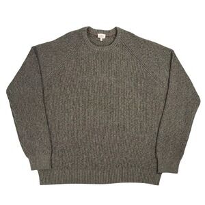 Faherty‎ Marled Cotton Cashmere Crewneck Sweater Mens XXL Olive Peak Marl